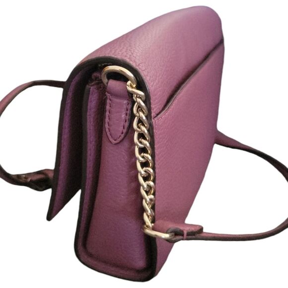 Kate Spade designer Oakwood Street Corin Purple Pebbled Leather Crossbody Bag - Picture 4 of 12